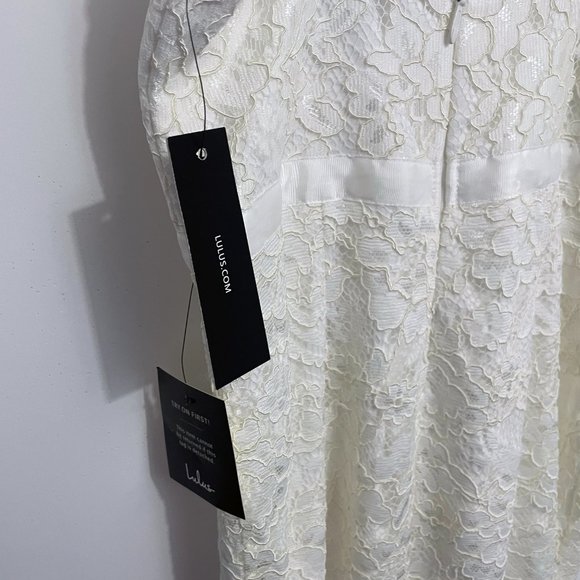 Lulus Vallene White Lace Sleeveless Dress - Picture 5 of 6